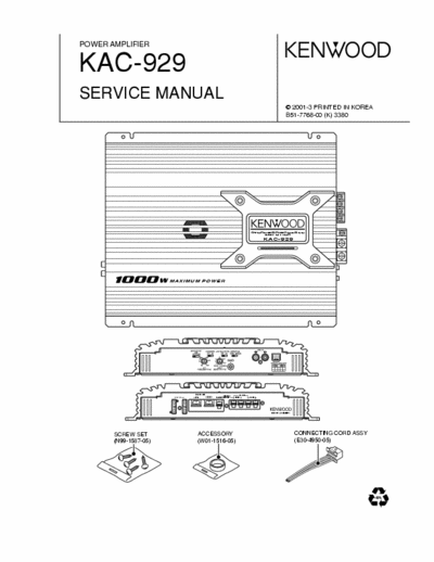 KENWOOD KAC-929 Amplifier